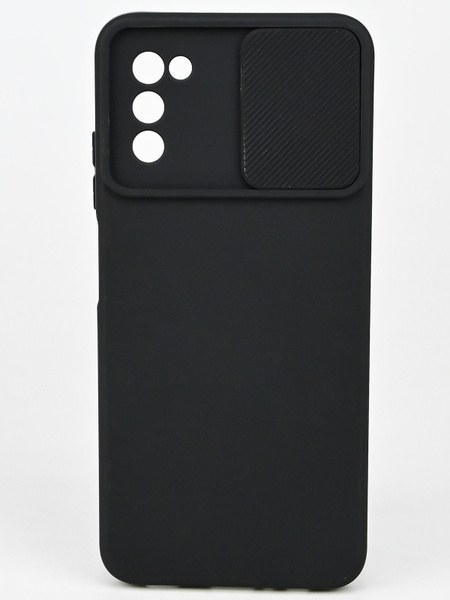 Чохол накладка Samsung A03S Silicone Protective Black - -
