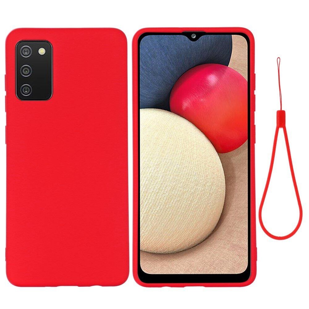 Чохол накладка Samsung A02S Red Silicone Case Full Protective - -