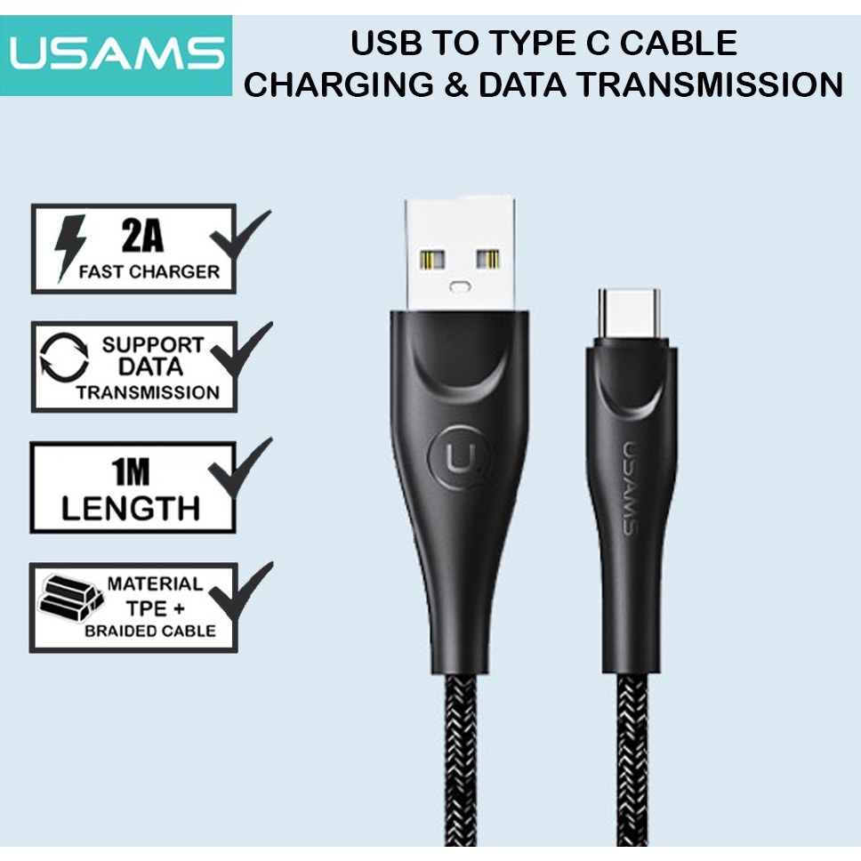 Дата кабель Usams US-SJ668 MicroUSB 2A 1.2m Tarnish - -