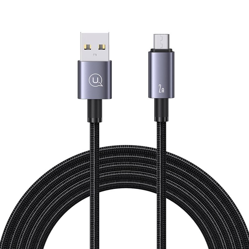 Дата кабель Usams US-SJ670 MicroUSB 2A 2.0m Tarnish - -