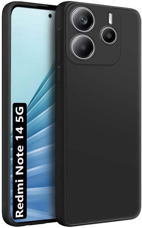 Чохол накладка Silicone Case Xiaomi Redmi Note 14 5G Black - -