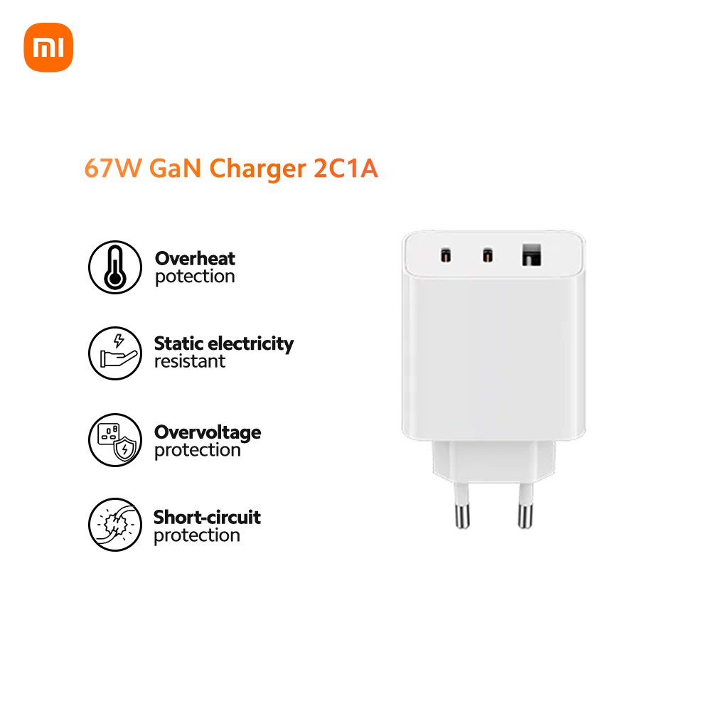 МЗП Xiaomi 67W GaN Charger 2C1A (BHR7493EU) White