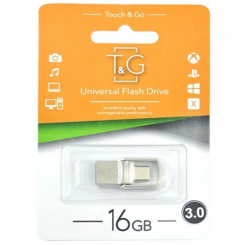 USB флеш накопичувач T&G 104 Metal Series 16Gb USB-A/Type-C