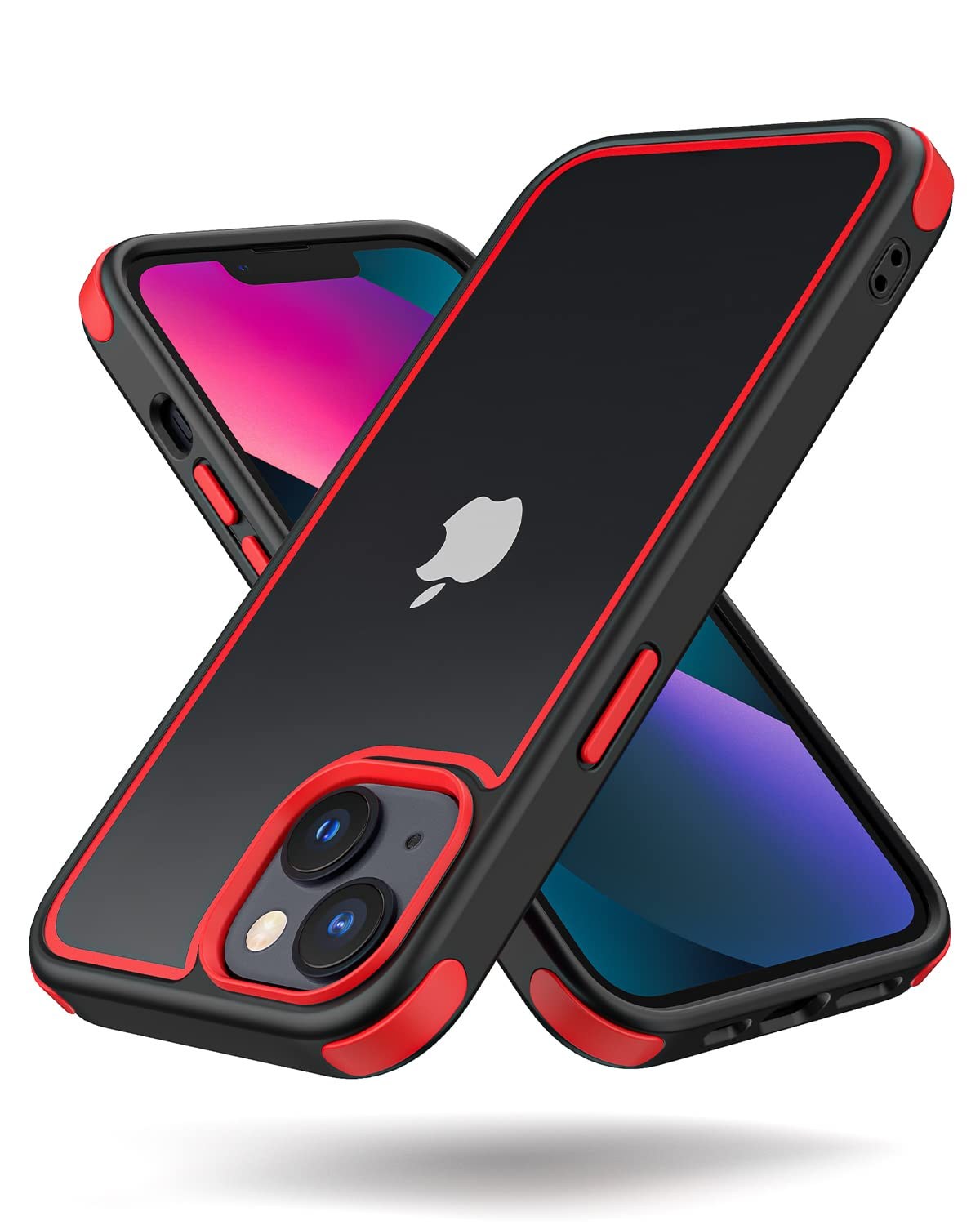 Чохол накладка Matte iPhone 13/14 Black/Red - -