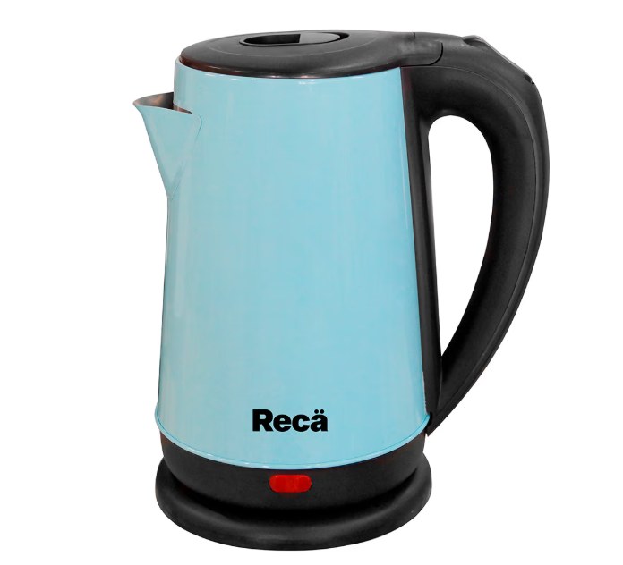Електрочайник RECA RKS-291SBU (метал) 1,8л, 1500 Вт, дисковий, блакитний