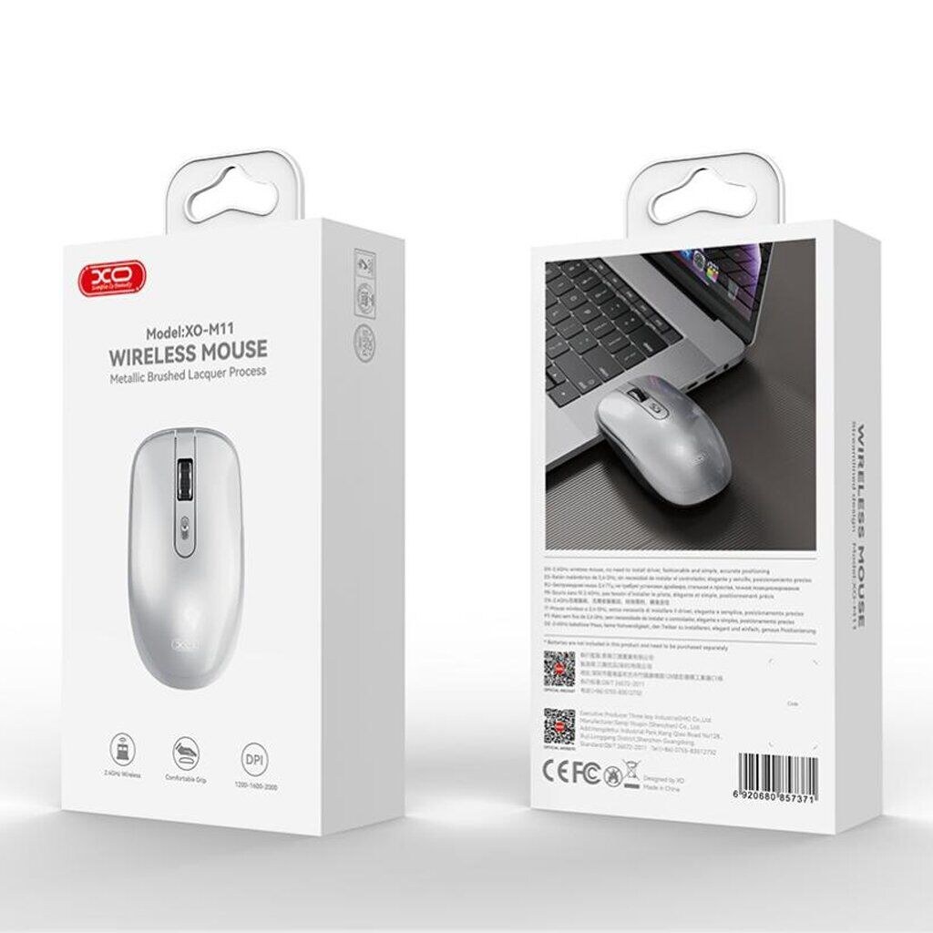 Миша бездротова XO M11 Silver Black - -