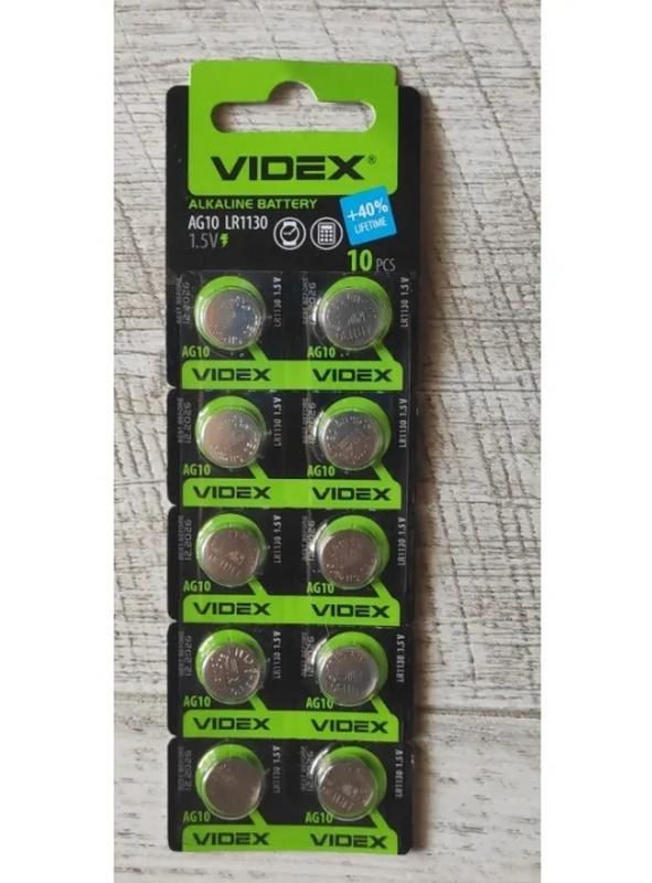 Батарейки VIDEX ALKALINE AG10 LR1130 1.5V шт.