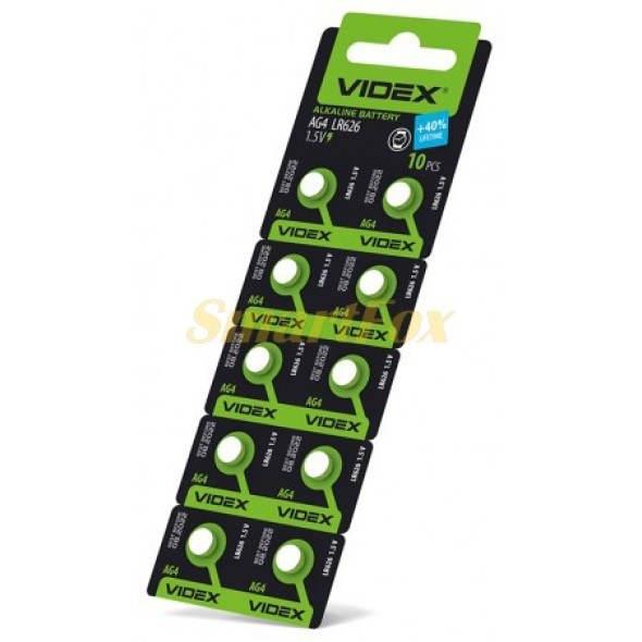 Батарейка VIDEX ALKALINE AG4 LR626 1.5V шт