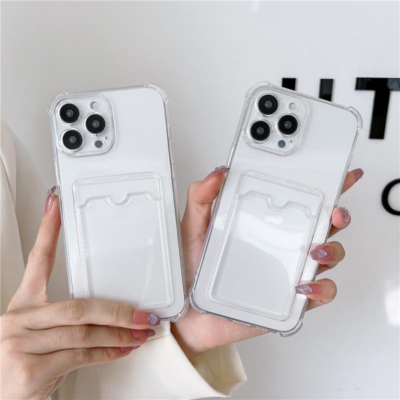 Чохол накладка TPU Transparent With Pocket iPhone 14 6.1` прозорий - -