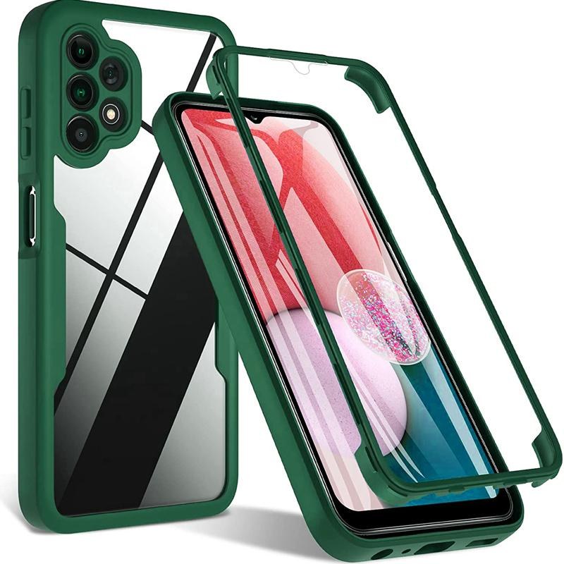 Чохол накладка Matte Colorful Metal Frame Samsung A04s Dark Green - -