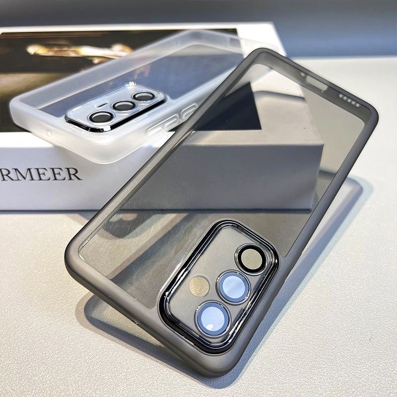 Чохол накладка Matte Colorful Metal Frame Samsung A04s Grey - -