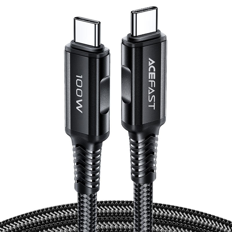 Дата кабель AceFast C4-03 Type-C to Type-C 100W Black - -