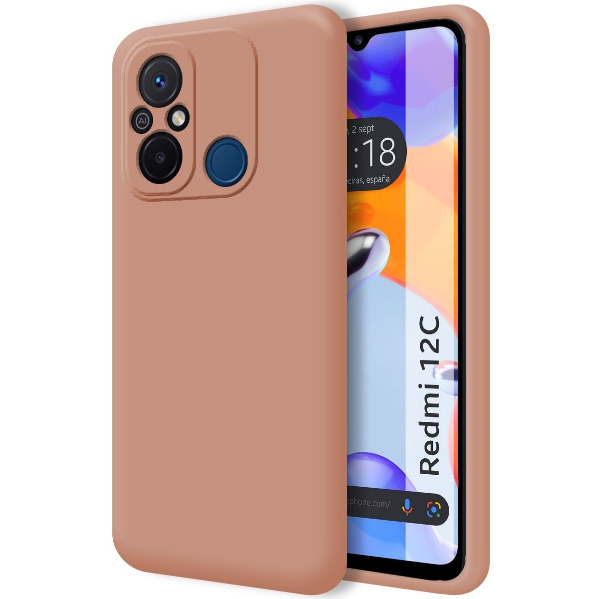Чохол накладка Silicone Case Full Protective Xiaomi Redmi 12C Pink Sand - -
