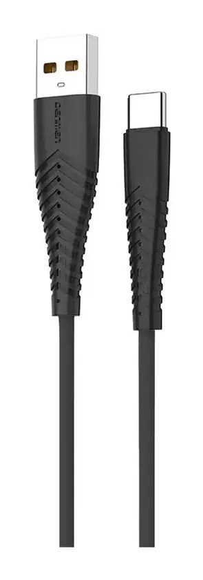 Дата кабель Type-C Denmen D19T Silicone Black - -