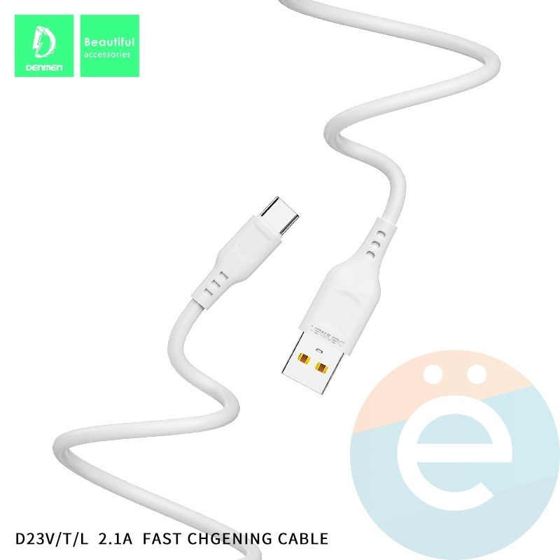 Дата кабель Micro Denmen D22V 2.4A White - -