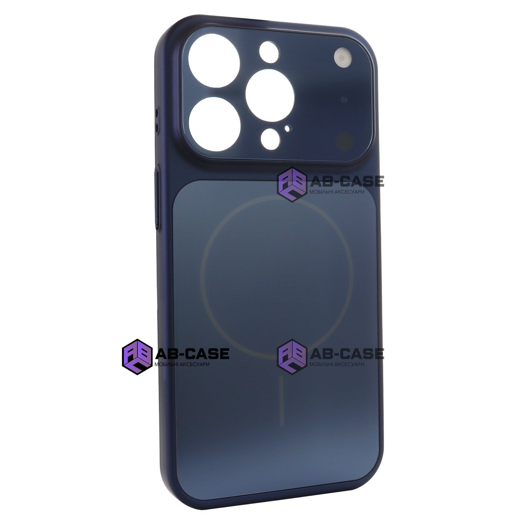 Чохол накладка AG-Glass Box Separate Camera MagSafe IPhone 14 Pro Dark Blue - -