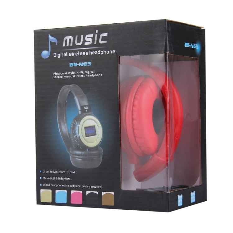 Навушники Digital Wireless Headphone BS- N65 Bluetooth (Червоний) - -