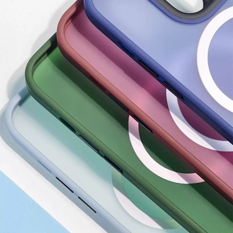 Чохол накладка Matte Colorful Metal Frame iPhone 13 Pro Max Purple - -