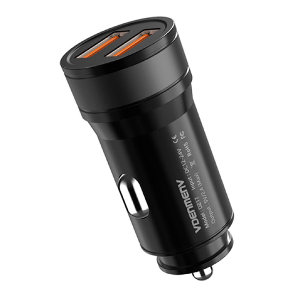 АЗП Denmen DZ17 2USB 2.4A (Чорний)