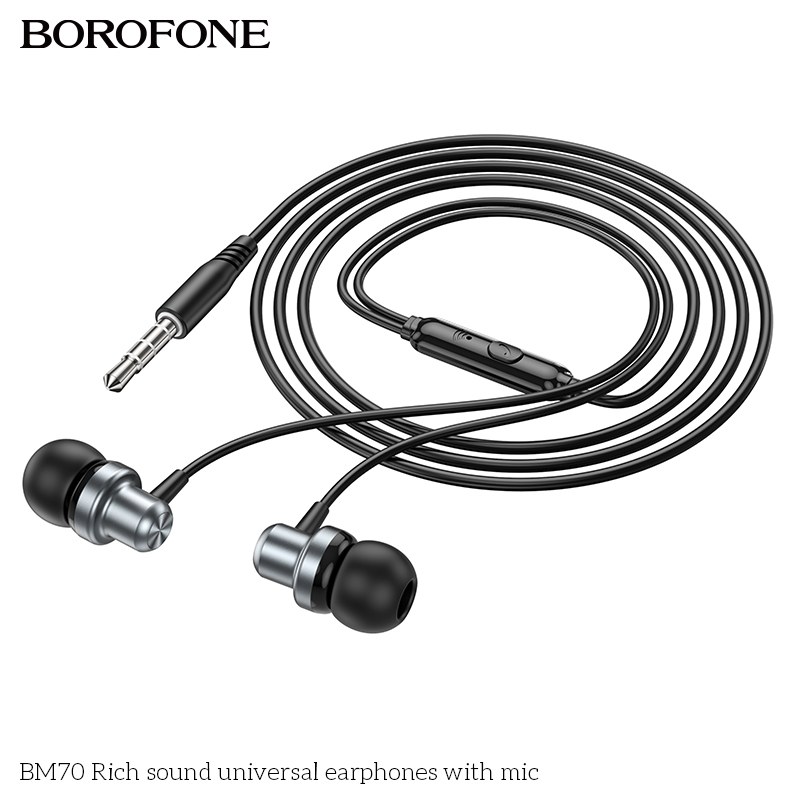 Навушники Borofone BM70 Rich sound universal Black - -