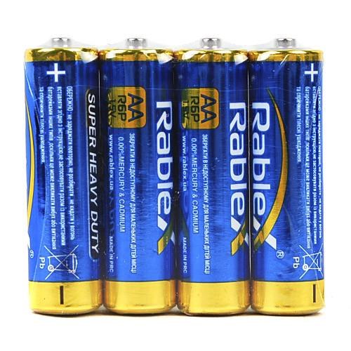 Батарарейка сольові Rablex AA R6P коробка - -