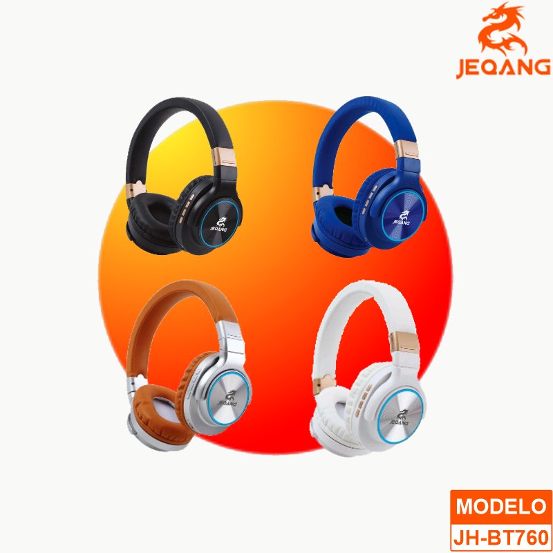 Навушники Bluetooth JEQANG JH-BT760 Can TF+FM (Синій)