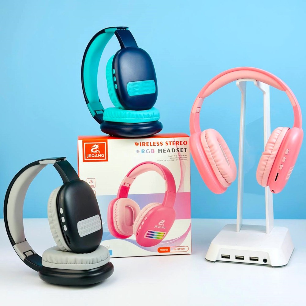 Навушники Bluetooth JEQANG JH-BT960 Can TF+FM (Чорний)