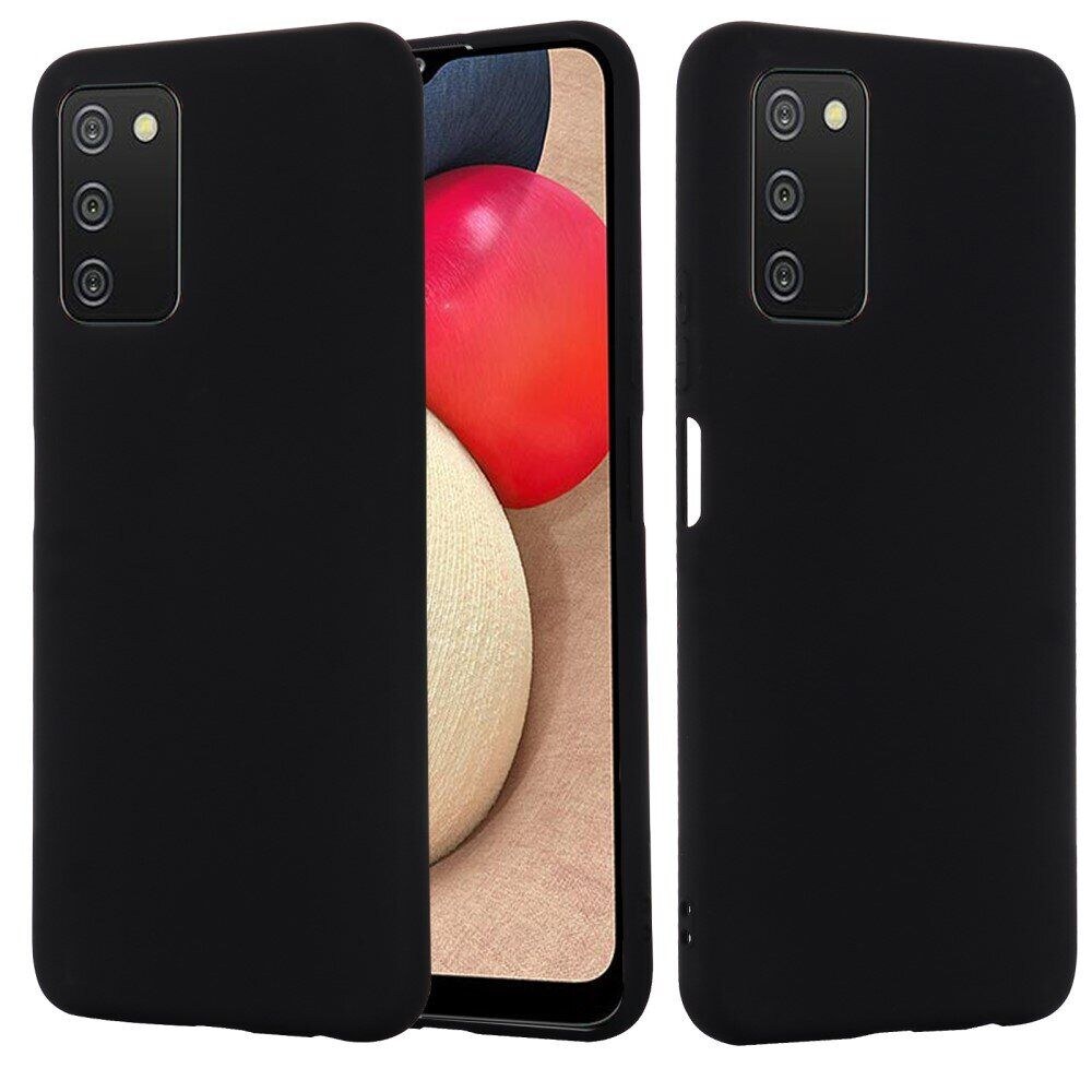 Чохол накладка Samsung A03S Black Silicone Case Full Protective - -