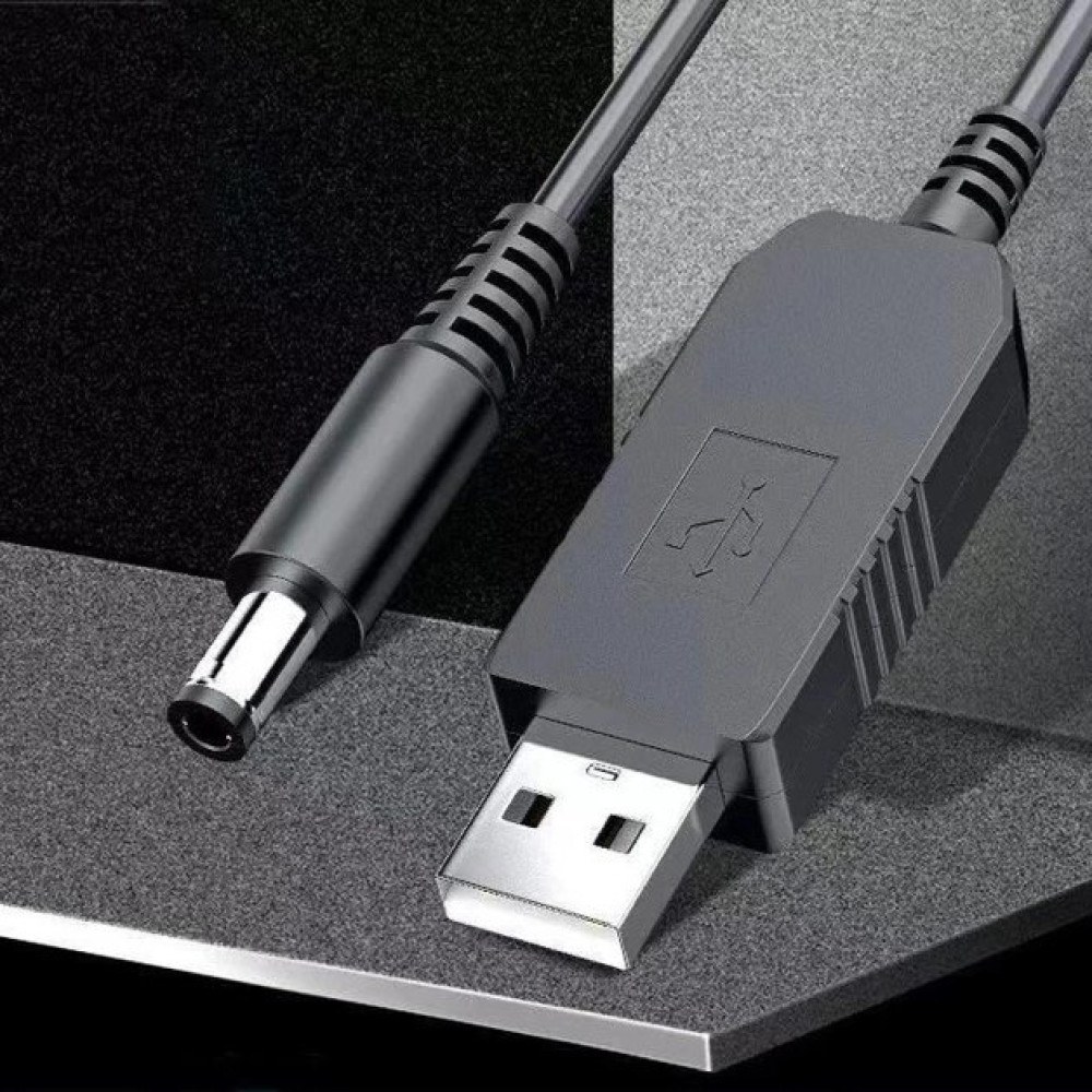 Кабель живлення для роутера Boost Cable USB-DC12V (2,1x5,5mm) Black