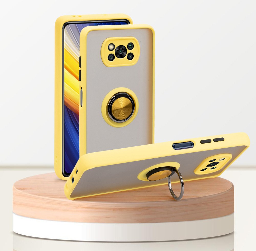 Чохол накладка Poco X3 Yellow Silicone Case Protective - -