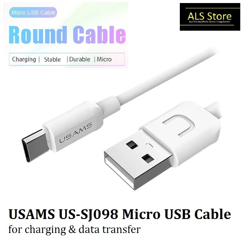 МЗП Usams CC090 2.1A+SJ098 2A Micro White