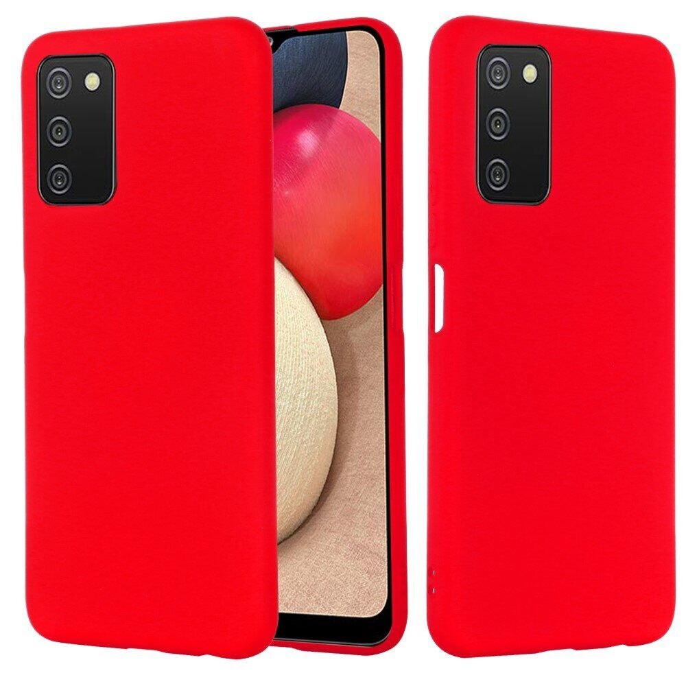 Чохол накладка Samsung A03S silicone protective red - -