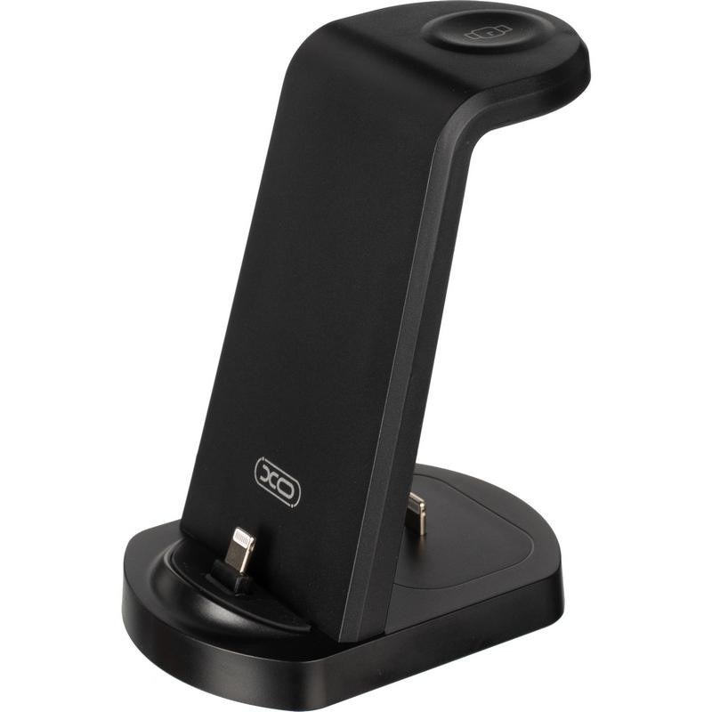 Зарядна док-станція XO WX035 3в1 Black - -