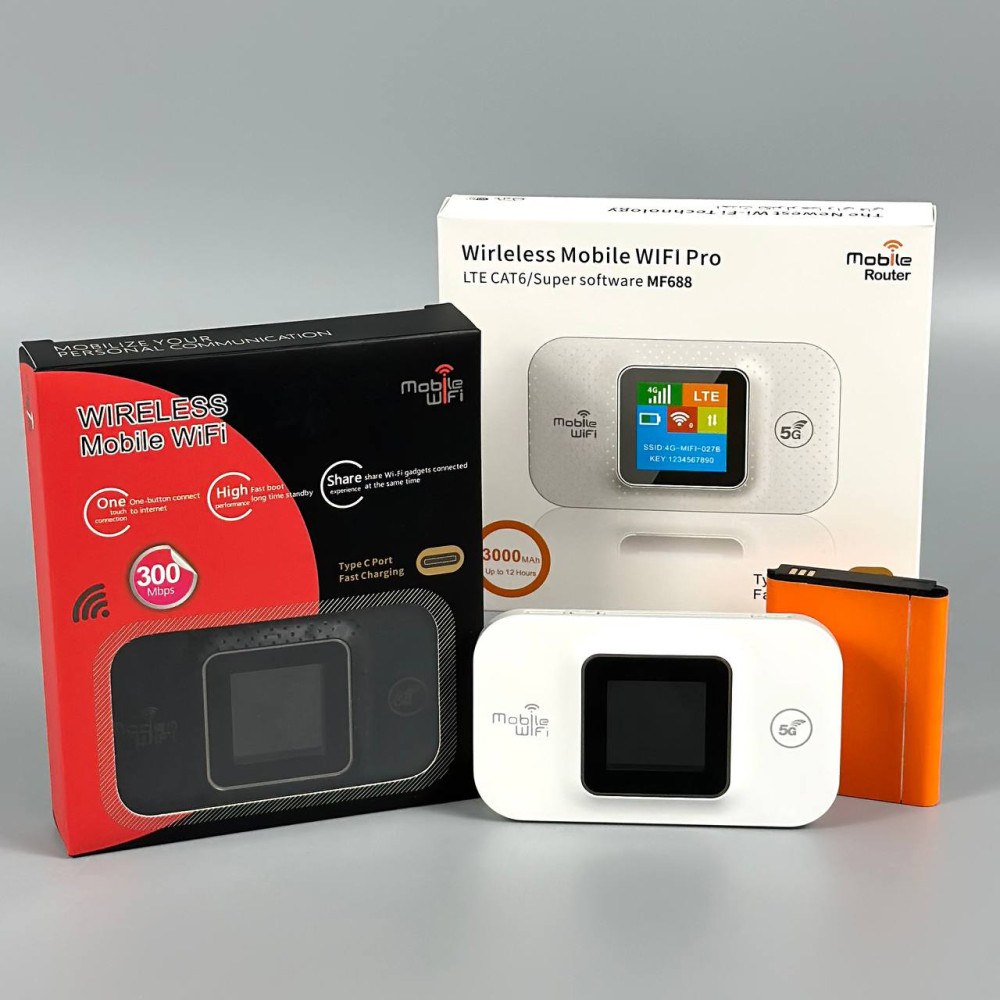 Портативний модем WIFI Pro MF688/M9s 3000Mbps 3650mAh 13.87Wh White