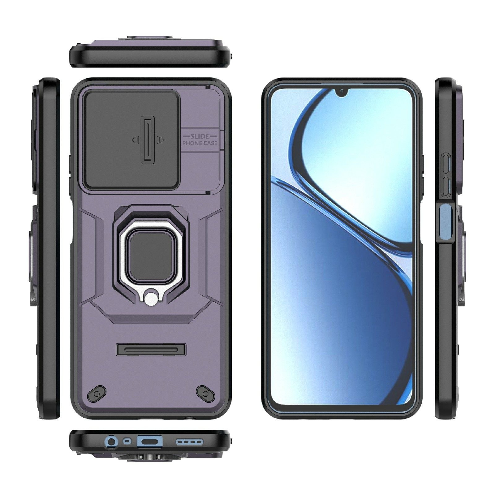 Чохол накладка TPU+PC Lyon Frosted Realme C61 4G / C63 4G Purple - -