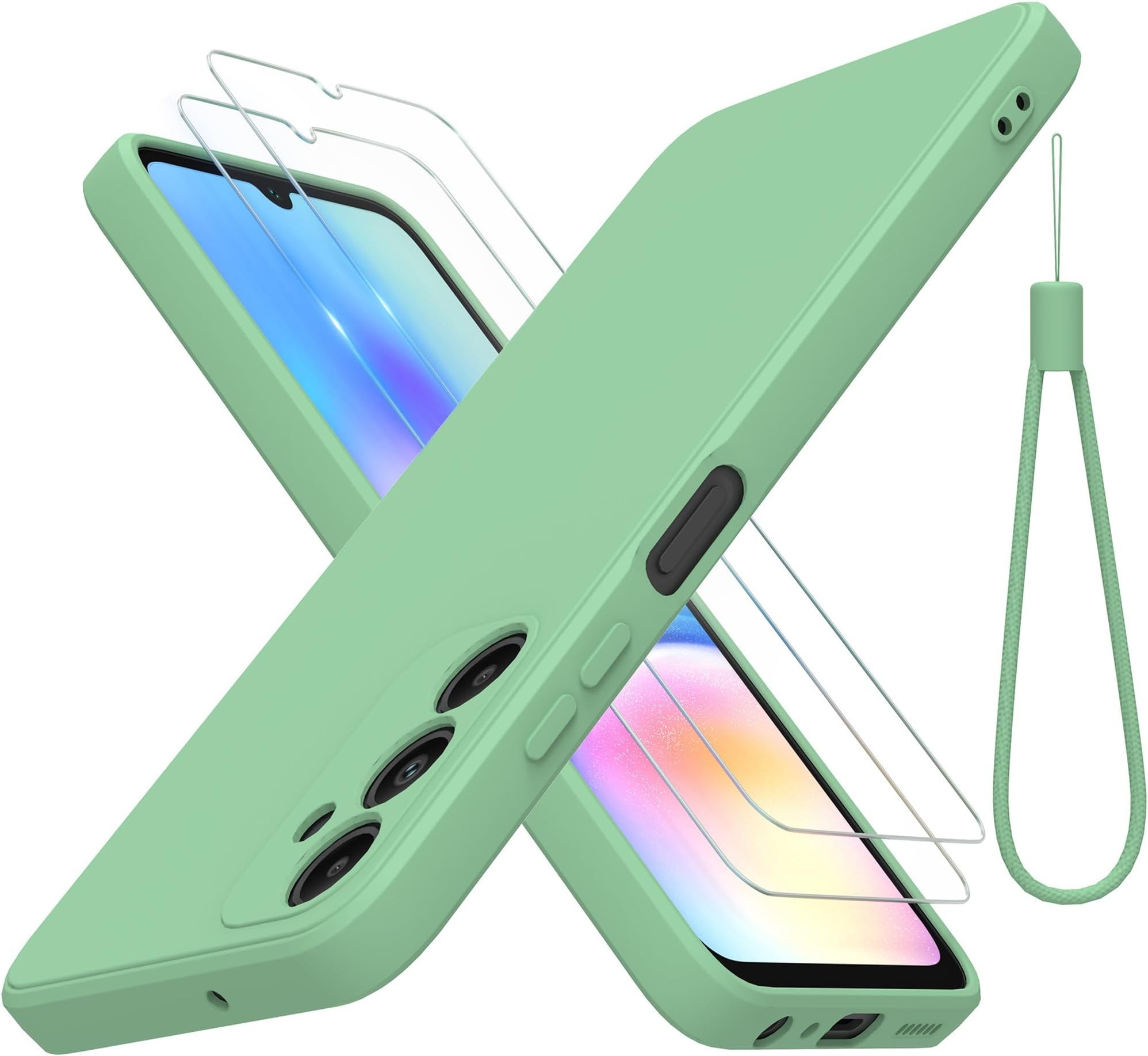 Чохол накладка Silicone Cover Full Camera Samsung Galaxy A05S Neon Green - -