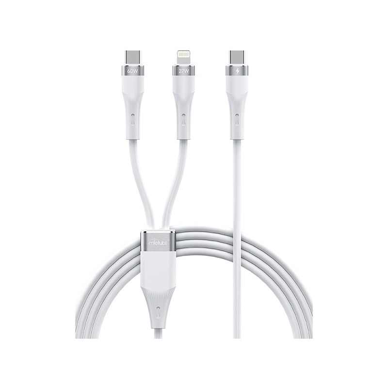 Дата КАБЕЛЬ GLASSCOVE FLEX TYPE-C - LIGHTNING 2.4A 1M (GF-CL13WH) WHITE - -