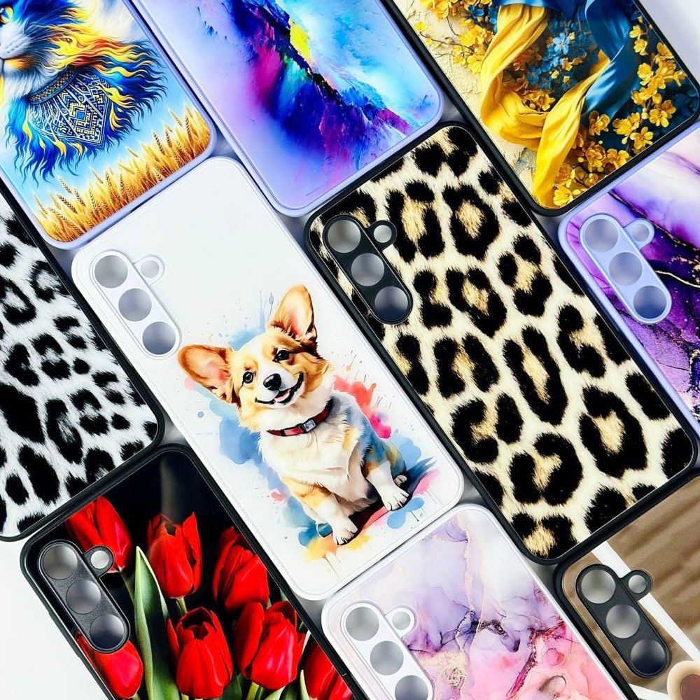 Чохол накладка Pattern and Glass Case Marble Xiaomi Redmi 9A Flowers - -