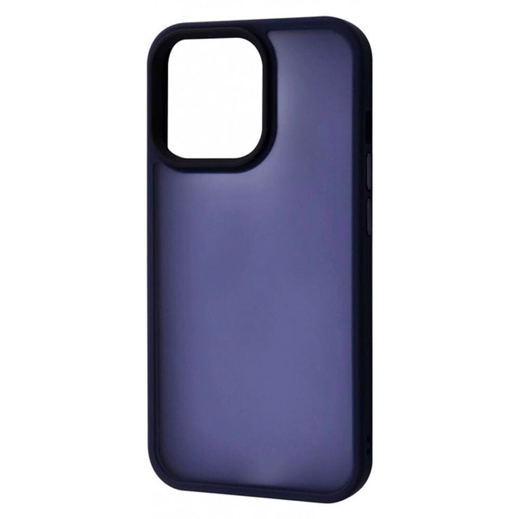 Чохол накладка Matte Colorful Metal Frame iPhone 13 Pro Max Dark Blue - -