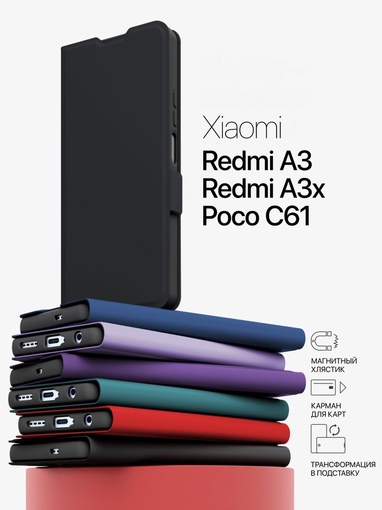Чохол-книжка Lux Matte Xiaomi Redmi A3 Dark Blue - -
