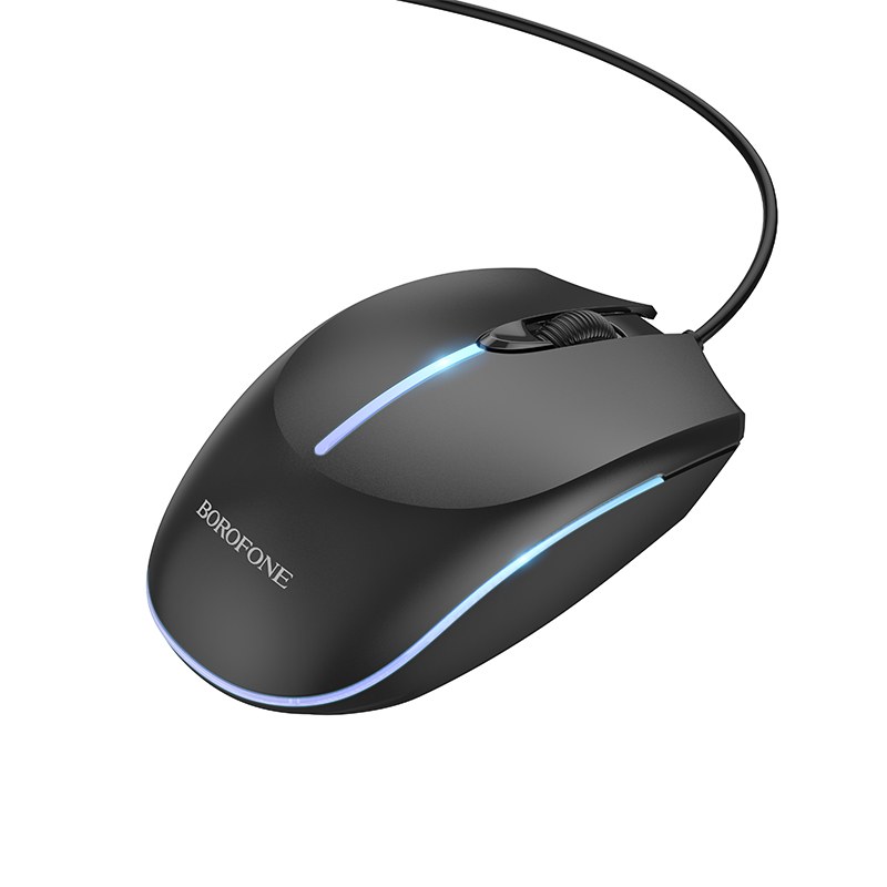 Миша дротова оптична USB BOROFONE BG10 Soaring game luminous чорна - -