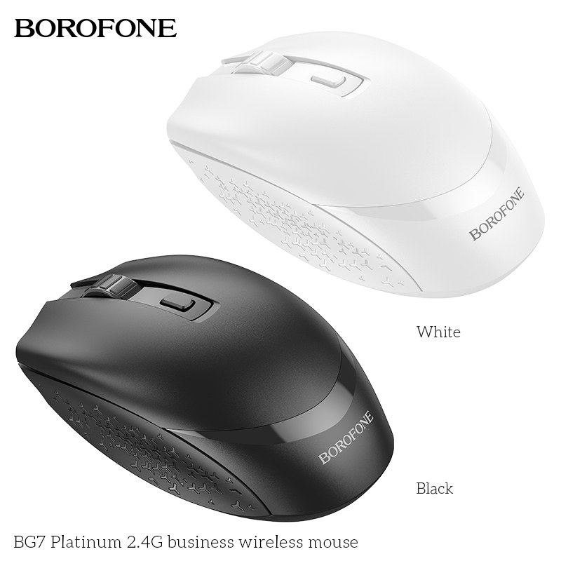 Миша бездротова оптична BOROFONE BG7 Platinum 2.4G business чорна - -