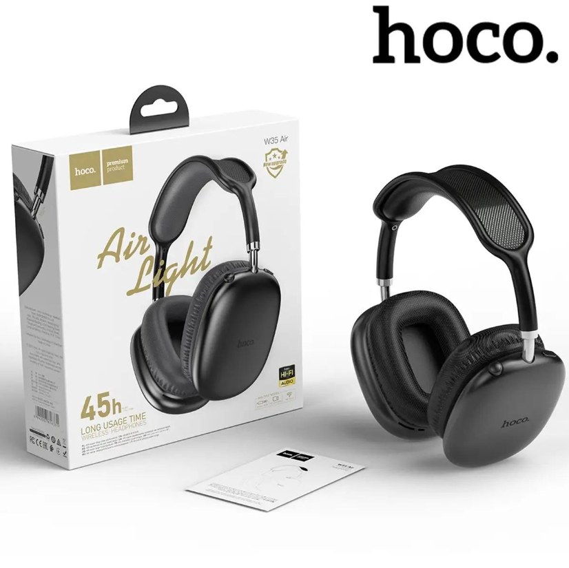 Накладні бездротові навушники Hoco W35 Air Triumph Black