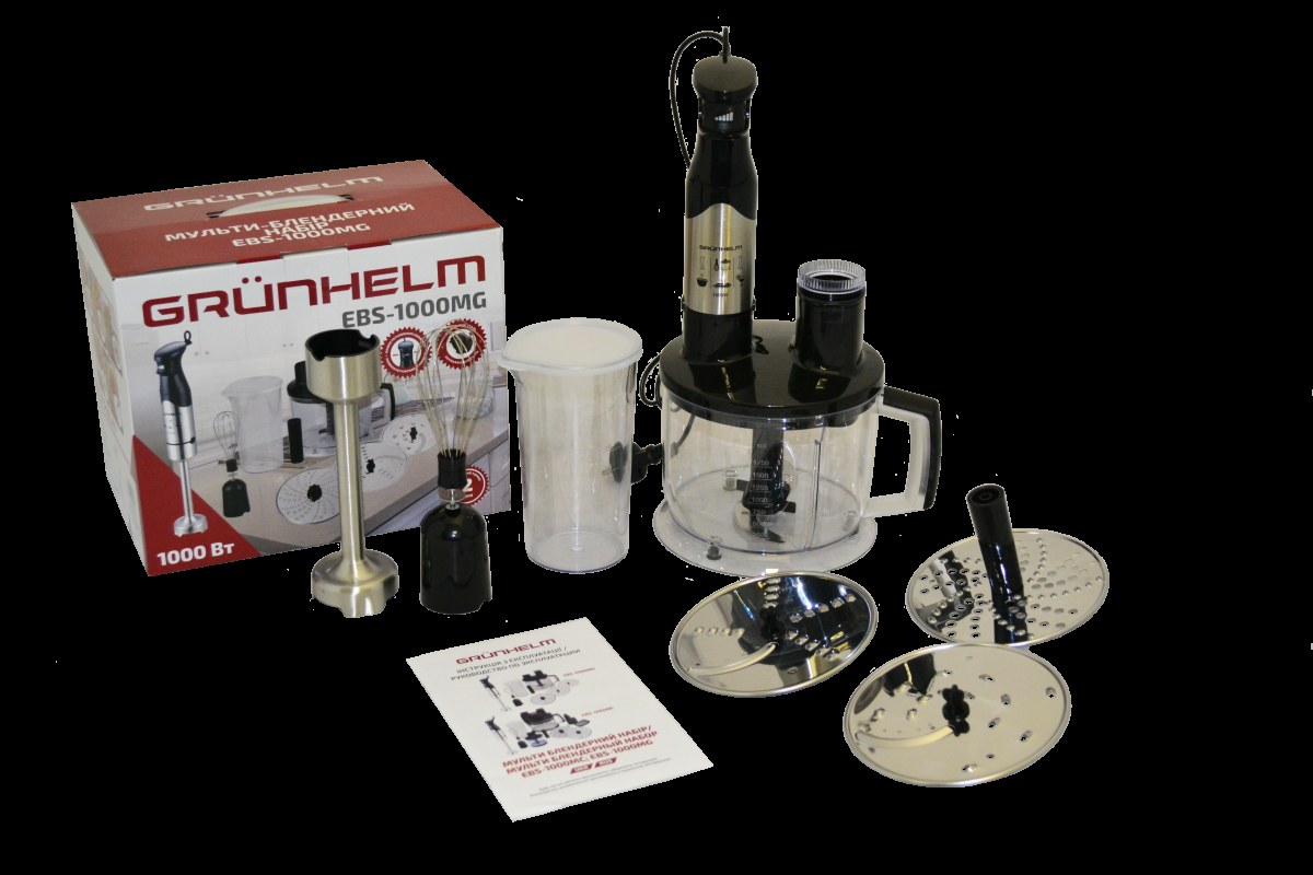 Мульти-блендерний набір GRUNHELM EBS-1000МG, 1000 Вт - -
