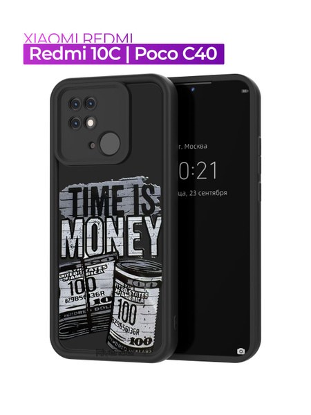 Чохол-книжка Xiaomi Redmi 10C/Poco C40 Black - -