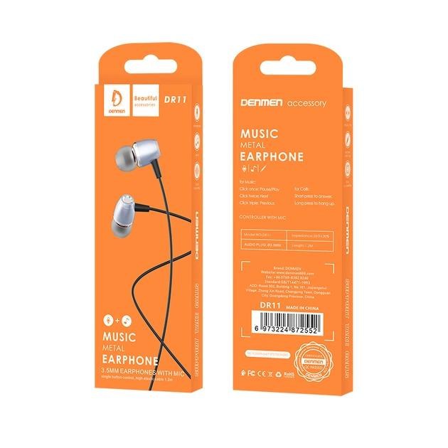 НАВУШНИКИ Denmen DR11 Grey - -
