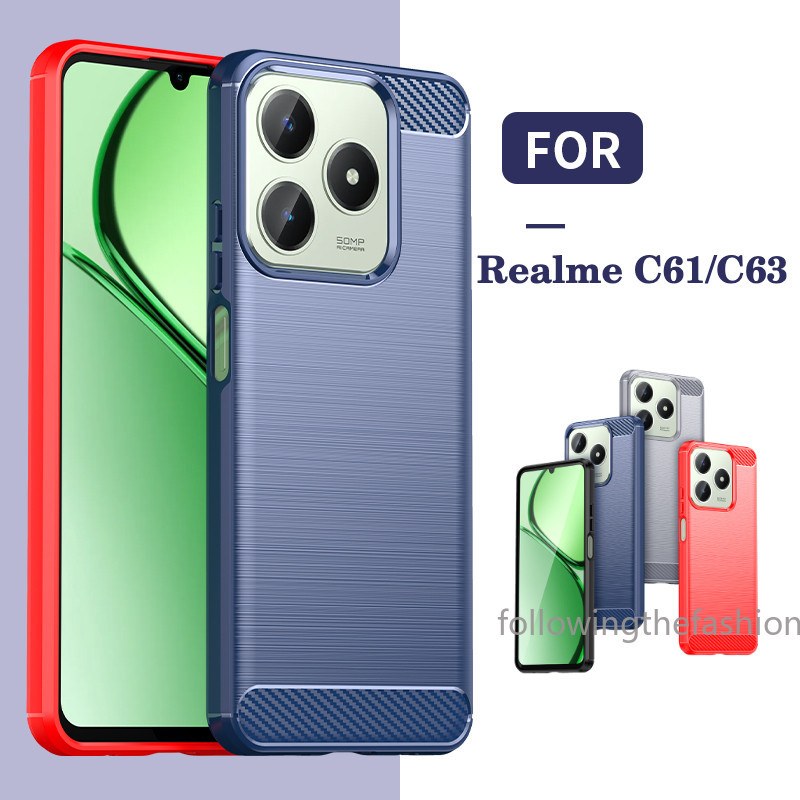Чохол накладка TPU+PC Lyon Frosted Realme C61 4G / C63 4G Navy Blue - -