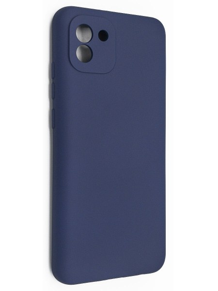 Чохол накладка Samsung A03 Blue Silicone Case Protective - -