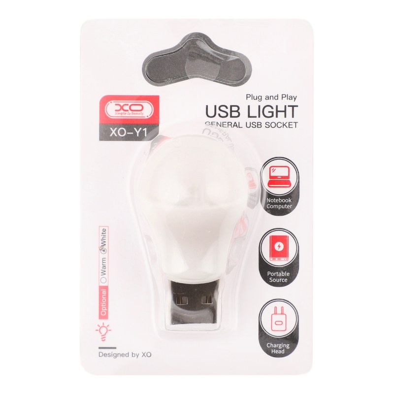 USB ліхтарик XO-Y1 White - -