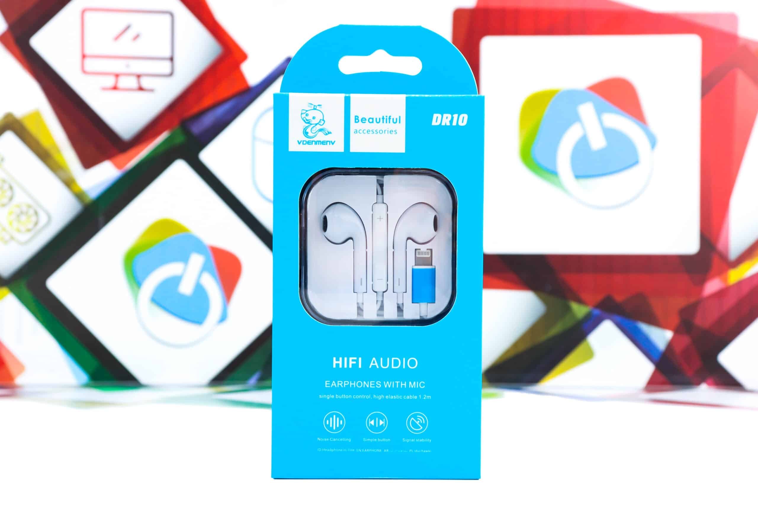 Навушники Denmen DR10 Lightning White - -